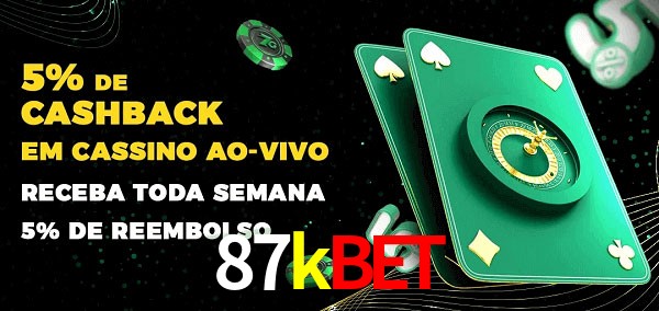 Promoções do cassino ao Vivo 87kbet